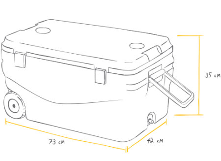 Изотермический контейнер тм "Арктика" , 80л., арт. 2000-80 (синий)