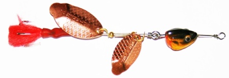 блесна вращающаяся с подгрузом (2 лепестка) 15гр (уп-5шт)