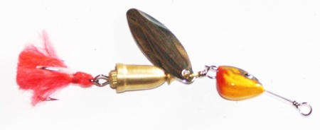 блесна вращающаяся с колокольчиком и подгрузом (1 лепесток) 14гр (уп-5шт)