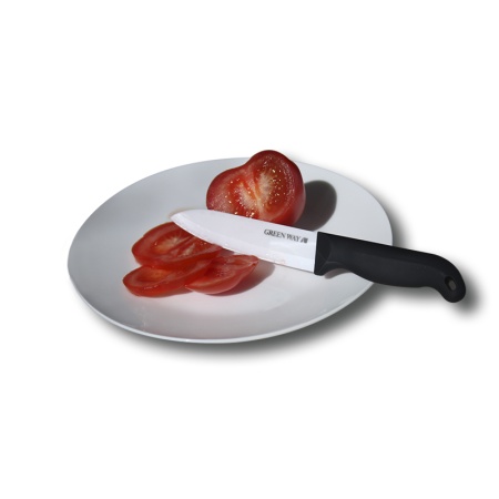 Нож керамический длина лезвия 12см с пластиковым чехлом Нож керамический длина лезвия 12см с пластиковым чехлом