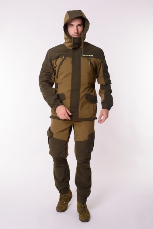 Костюм "ГОРНЫЙ -5" (Брезент, Флис) Хаки