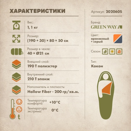 Спальный мешок-кокон