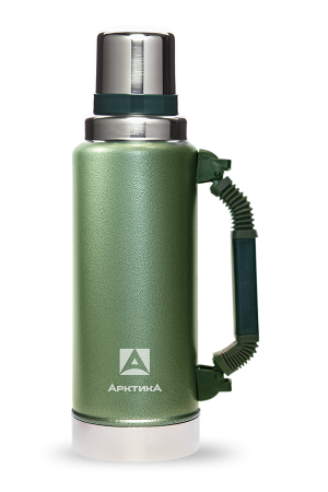 Термос "Уазик" с ручкой ударостойкий зеленый