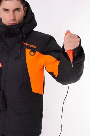 Костюм-поплавок "СКИФ" -40 ПК (Таслан, Чёрно-оранжевый) TRITON