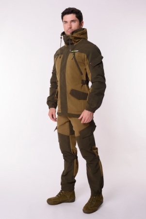Костюм "ГОРНЫЙ -5" (Брезент, Флис) Хаки