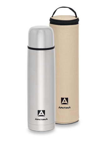 Классический термос 1 л с узким горлом в чехле