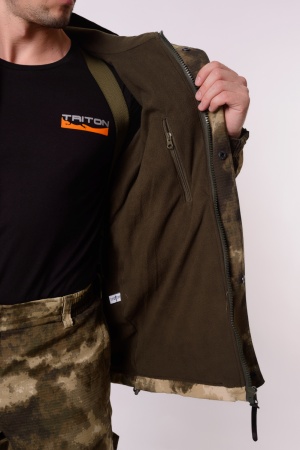 Костюм "ГОРНЫЙ -5" (РипСтоп, Флис) Серый Мох