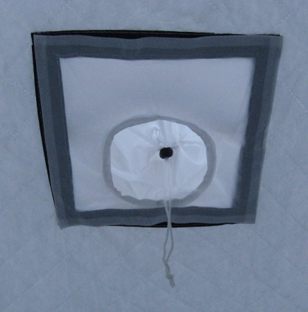 Палатка зимняя куб СЛЕДОПЫТ, 3-х местная, 3 слоя, цв. бело-синий