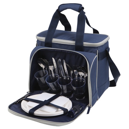 Сумка-холодильник с набором посуды для пикника на 4 персоны