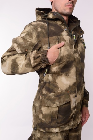 Костюм "ГОРНЫЙ -5" (РипСтоп, Флис) Серый Мох