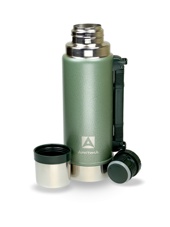 Термос "Уазик" с ручкой ударостойкий зеленый