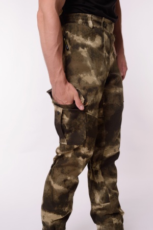 Костюм "ГОРНЫЙ -5" (РипСтоп, Флис) Серый Мох