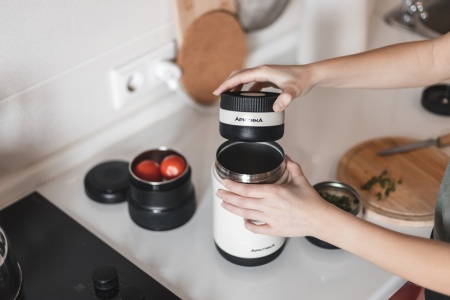 Термос для еды с тремя контейнерами вакуумный, бытовой, тм «Арктика», 1.3 л, арт. 308-1300