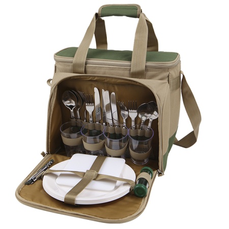 Сумка-холодильник с набором посуды для пикника на 4 персоны