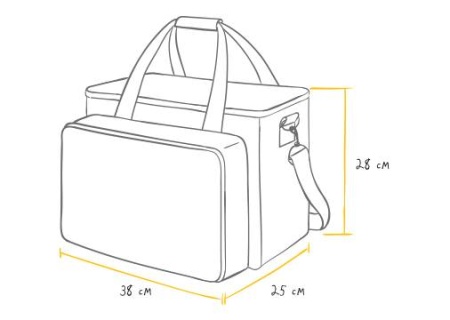 Сумка-холодильник с набором посуды на 4 человека
