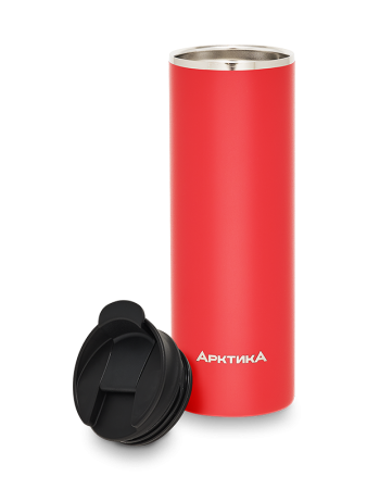 Термос-кружка вакуумный, бытовой, тм «Арктика», 0.48 л, арт. 710-480 красный